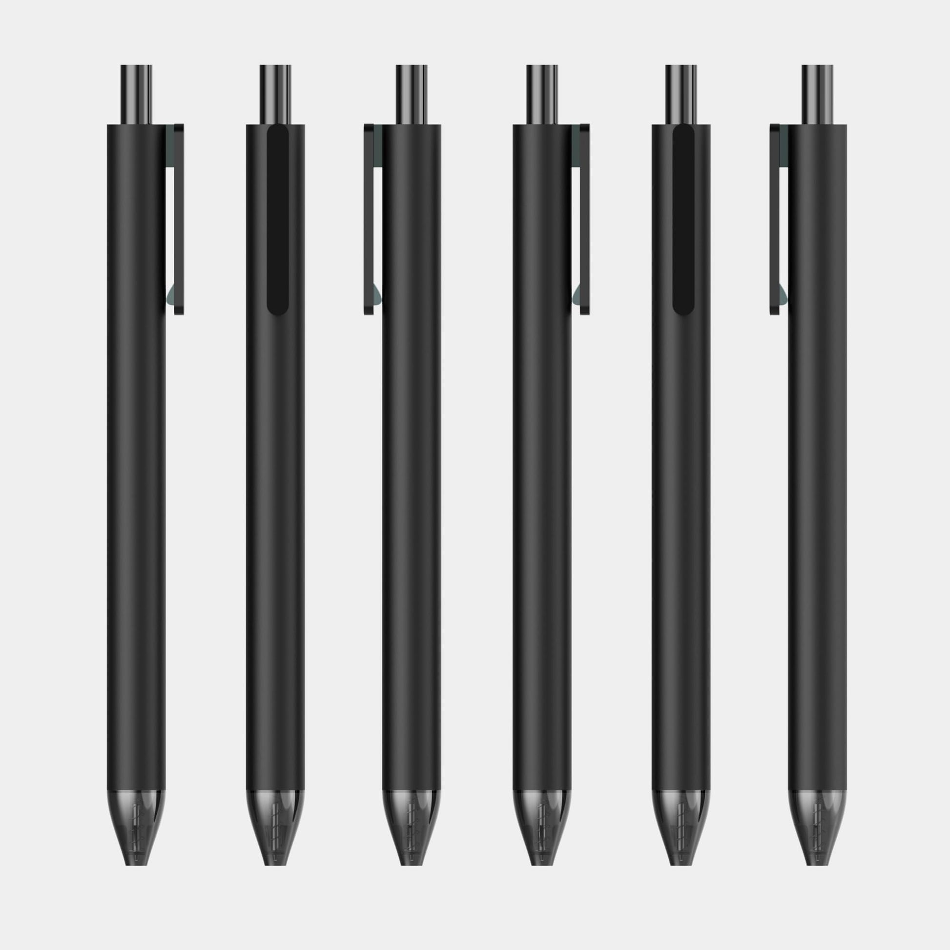 deegtran Pens Bulk, 50 Pack Smooth Black Ink Ballpoint Pen, Wholesale Retractable Pens, No Bleed