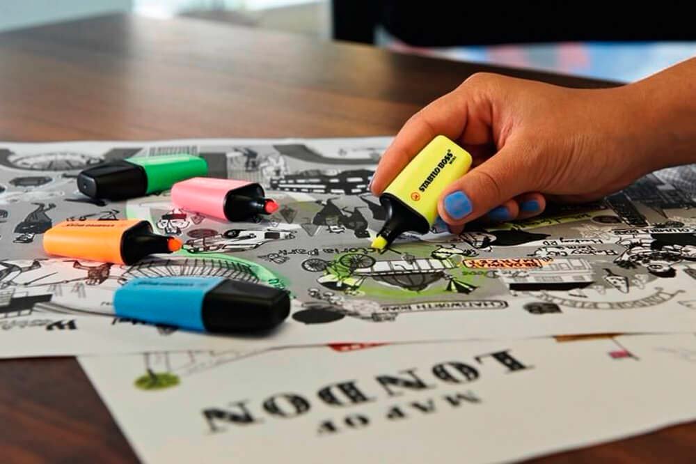 STABILO Highlighter - BOSS Mini Deskset of 4 Assorted Colours