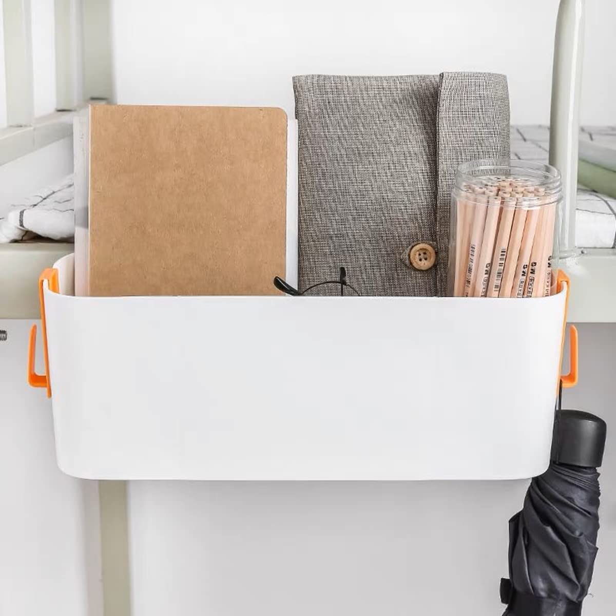 HYOATREA Bedside Storage Organizer Caddy Hanging Organizer Bunk Bed Shelf Holder Pocket for College