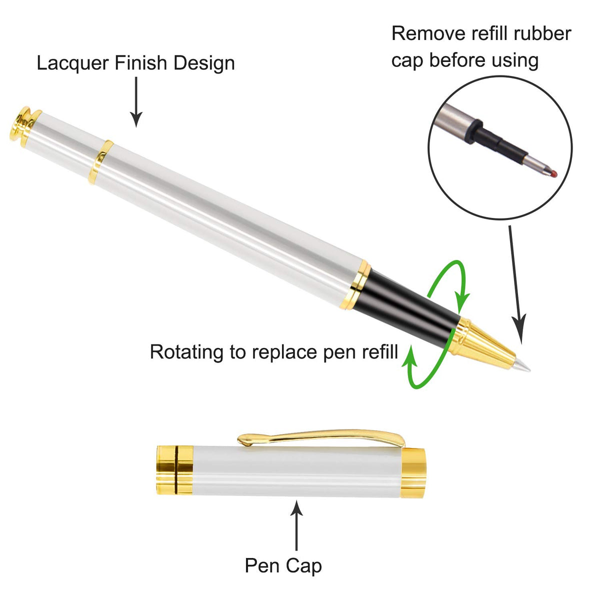 Aolun Personalized Pens,Custom Engraved Pen with Your Name Or Message,Refillable Medium