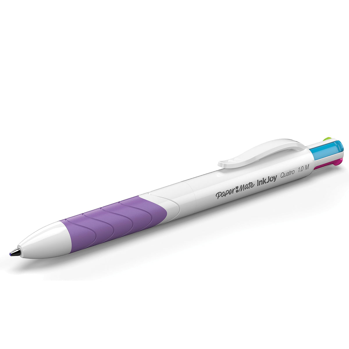 Paper Mate InkJoy Quatro 4-Colour Ballpoint Pen | Assorted Fun Colours | Medium Point (1.0mm) | 12