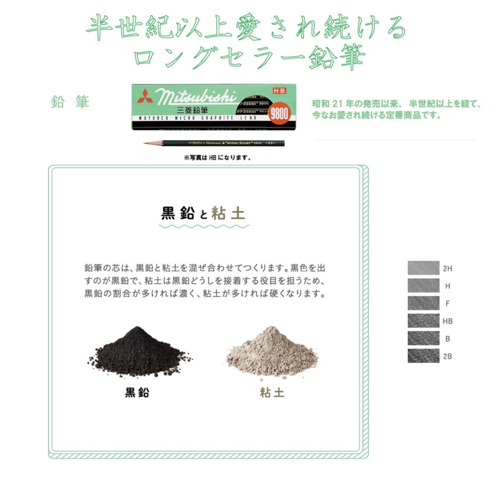 Mitsubishi Pencils 9800 H 1 Dozen K9800H