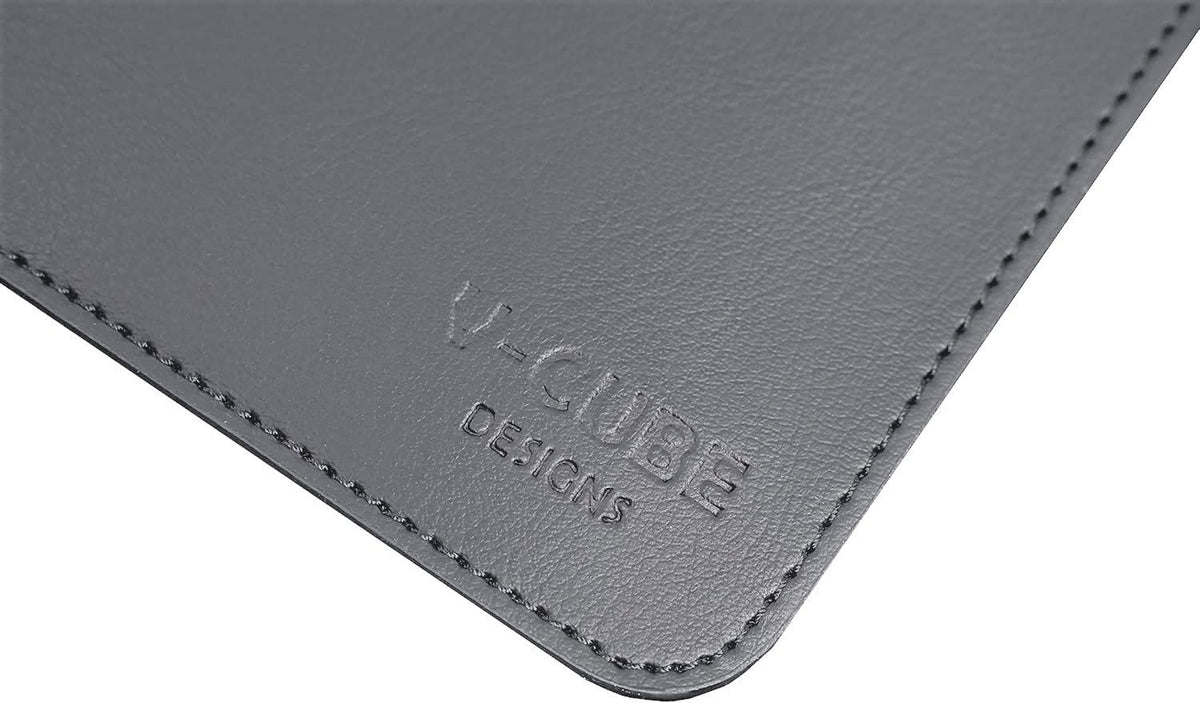 V-CUBE Designs Desk Mat|90X45cm|2.4mm Thick(Padded)|Premium Vegan Leather Laptop Mat/Extended Mouse