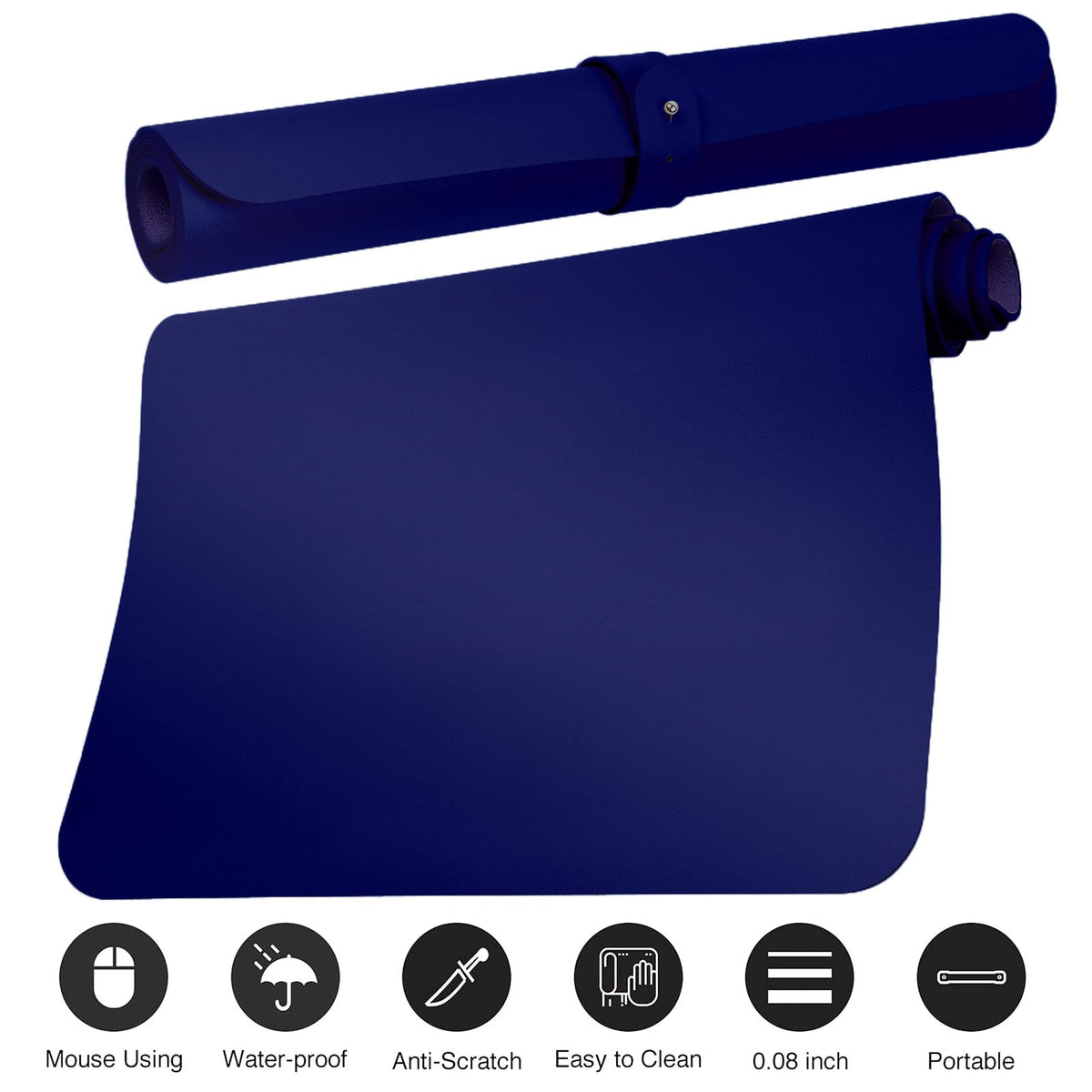 Boutilon Leather Desk Pad Protector,Non-Slip Mouse Pad,Laptop Desk Pad,Office Mouse Mat,Waterproof