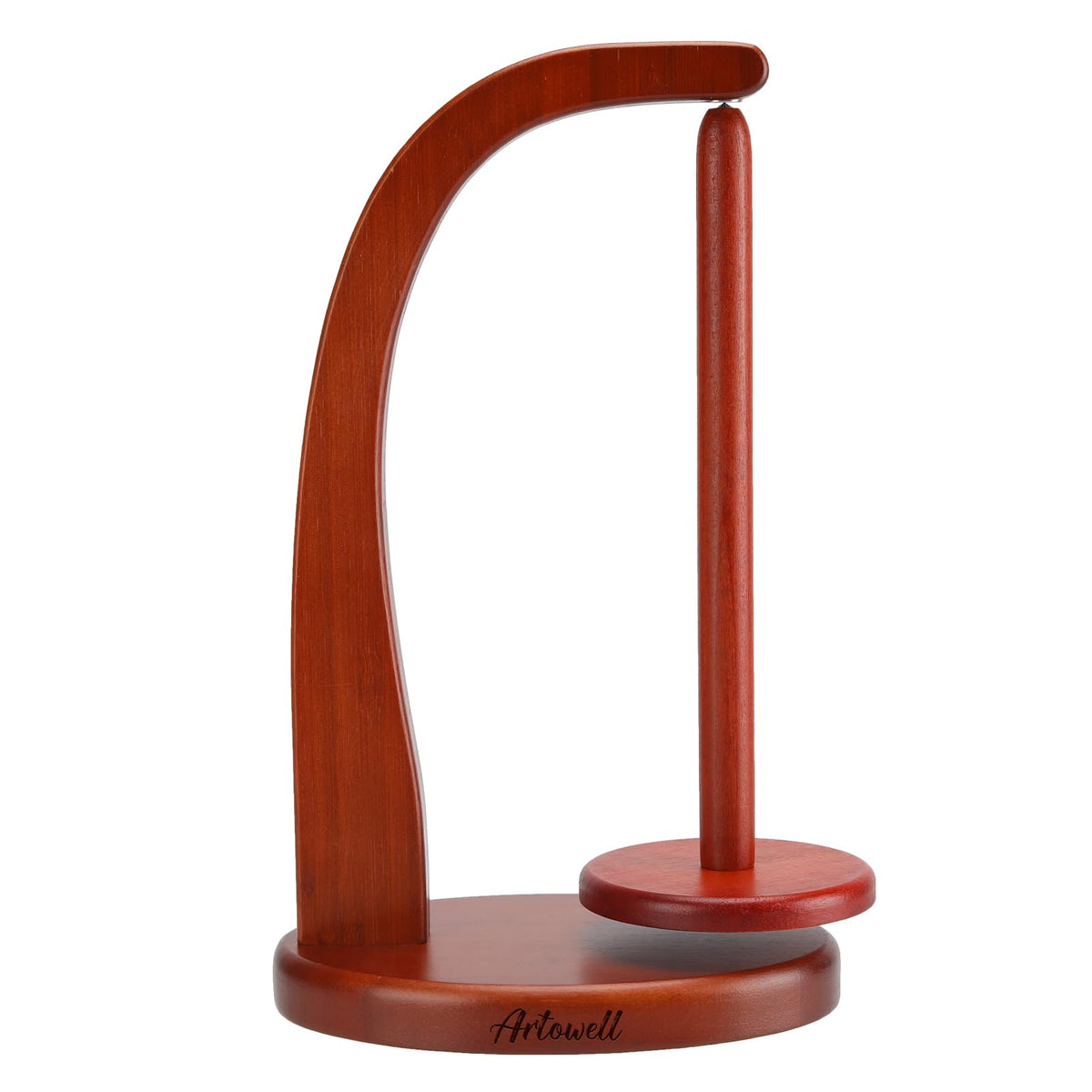 Yarn Holder for Crocheting with Magnetic Yarn Spinner-Warm Brown-Enlarg