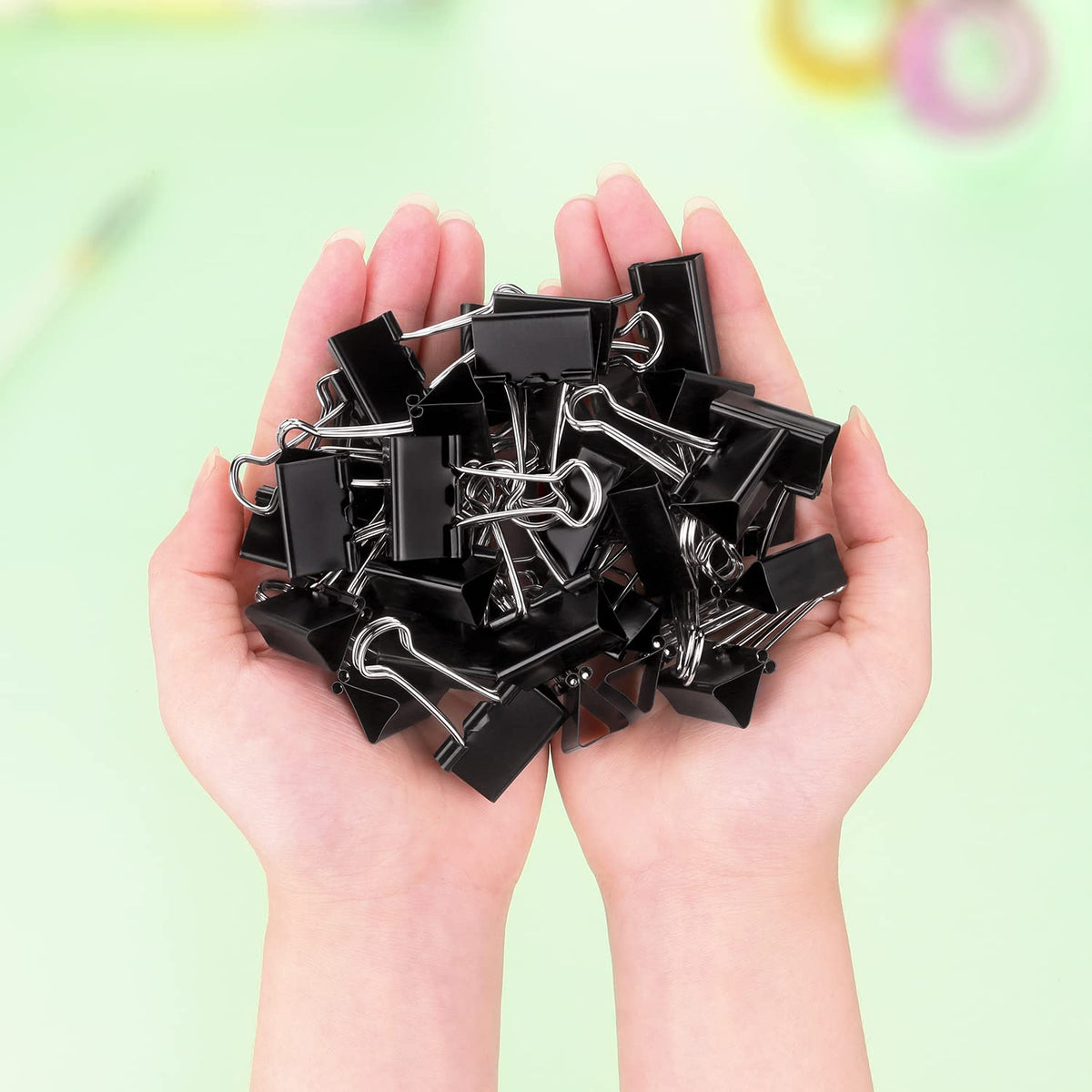 ZZTX 36 Pack Binder Clips 1.0 Inches Black