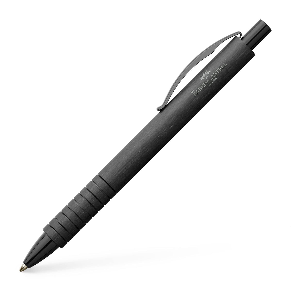 Faber-Castell Essentio Aluminum Black Ballpoint Pen with Black Ink - Fine Writing Instruments