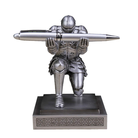 XMXIAYUN Knight Pen Holder Pen Stand with a Pen, Personalized Desk Accessory for a Gift, Decoration