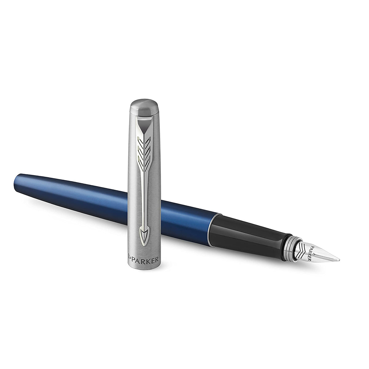 Parker Jotter Fountain Pen Royal Blue Medium Nib with Blue Ink Gift Box