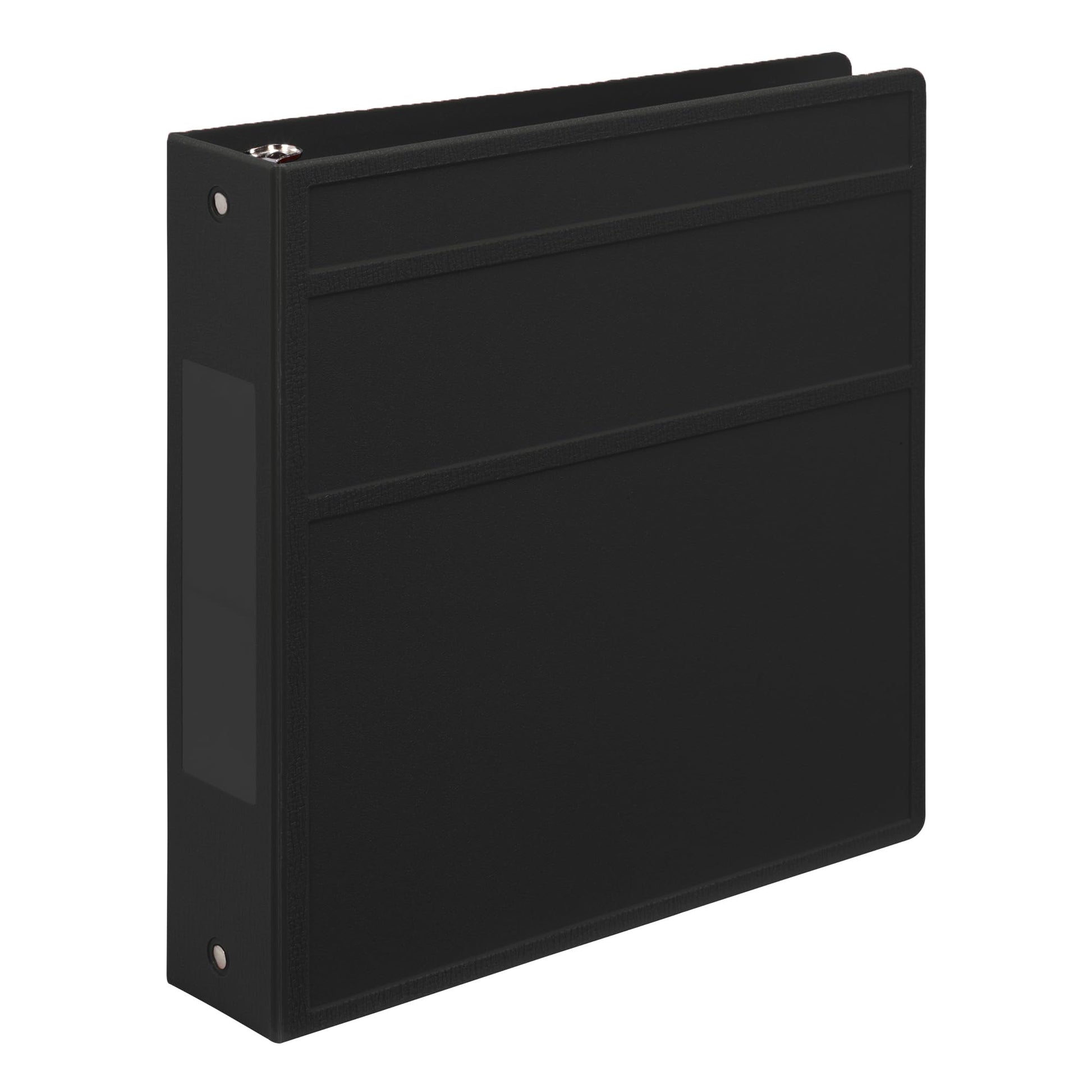 Carstens 2-Inch Heavy Duty 3-Ring Binder - Side Opening, Black, Durable Plastic, Precision No-Gap