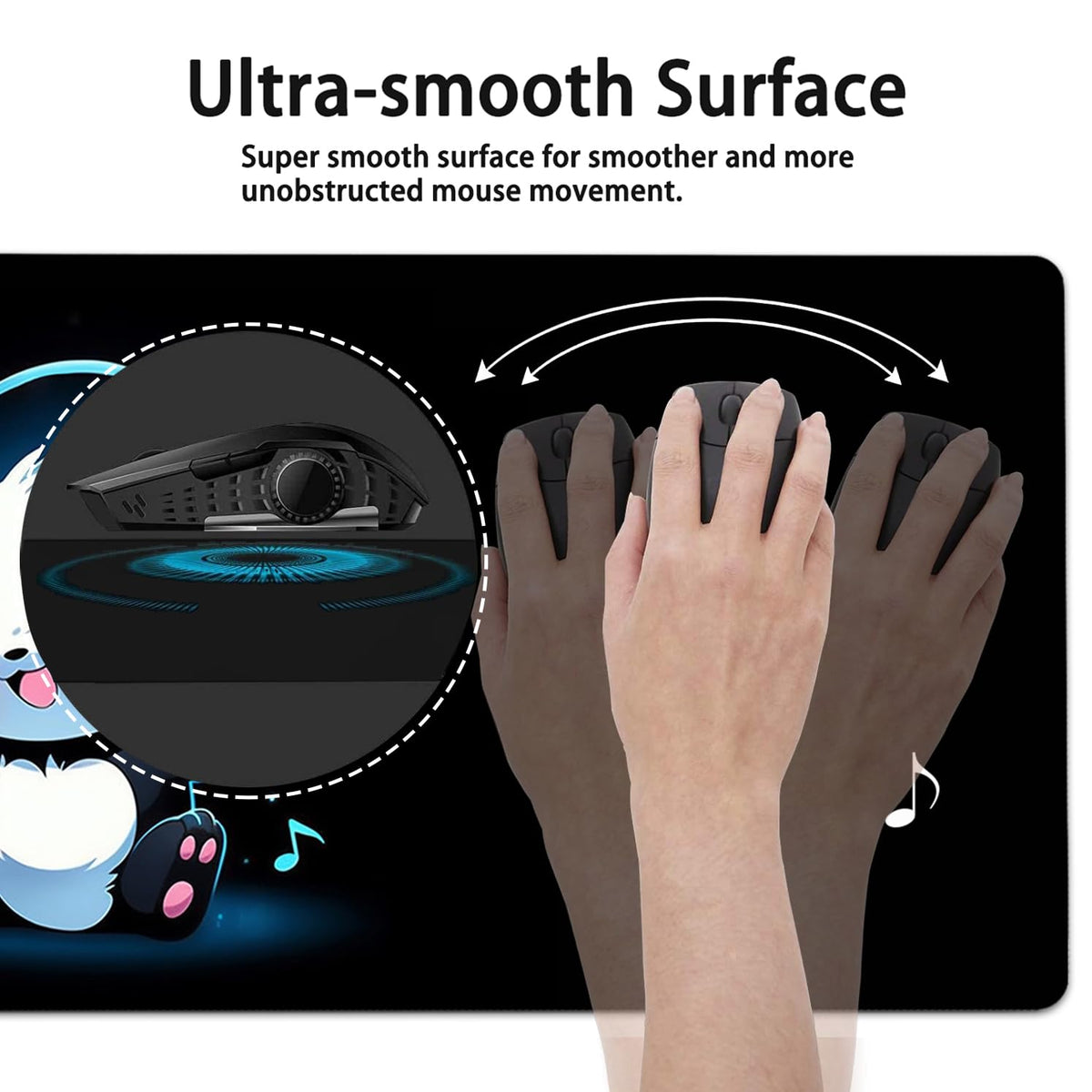 Large Mouse Pad, 31.5 x 11.8in Extended Gaming Mouse Pad with Stitched Edges, XXL Mousepad