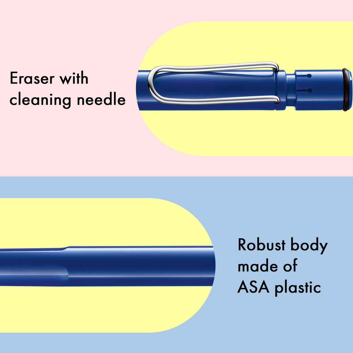 LAMY safari blue - Mechanical Pencil with ergonomic grip & body made of robust ASA plastic - ideal