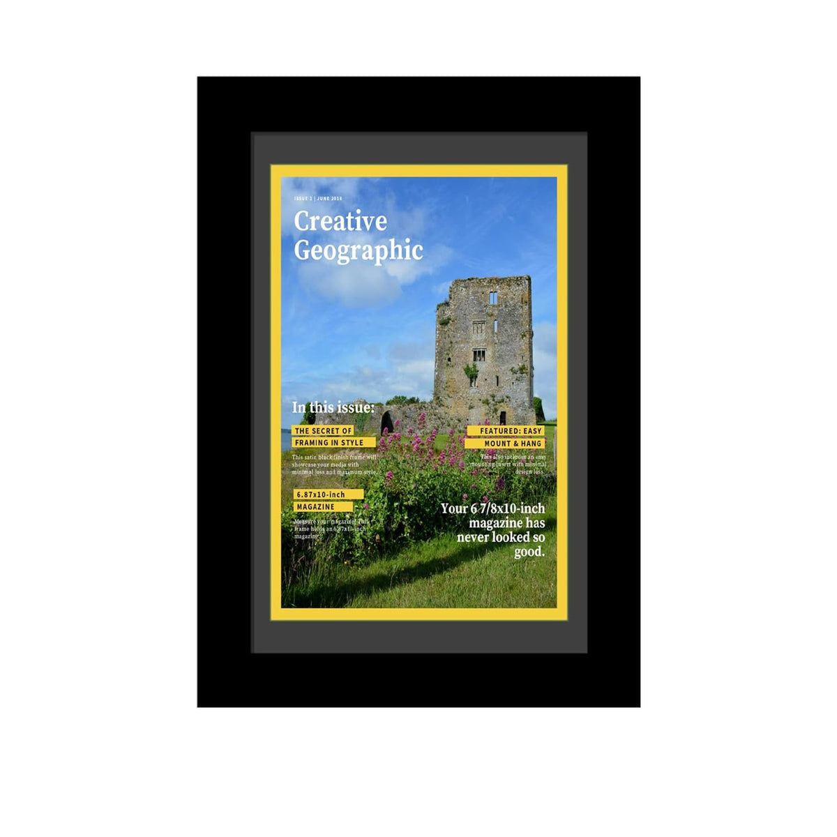 Creative Picture Frames 10.5 x 12.5 Magazine Frame with Full-Strength Glass, Holds Up To A 1/4"