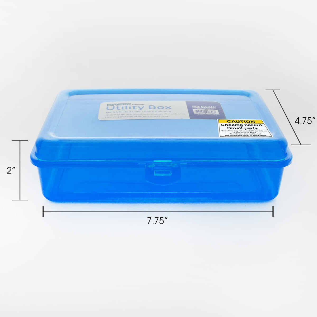 BAZIC PRODUCTS Basix Multipurpose Utility Box, for Desk Office School, Set of 4