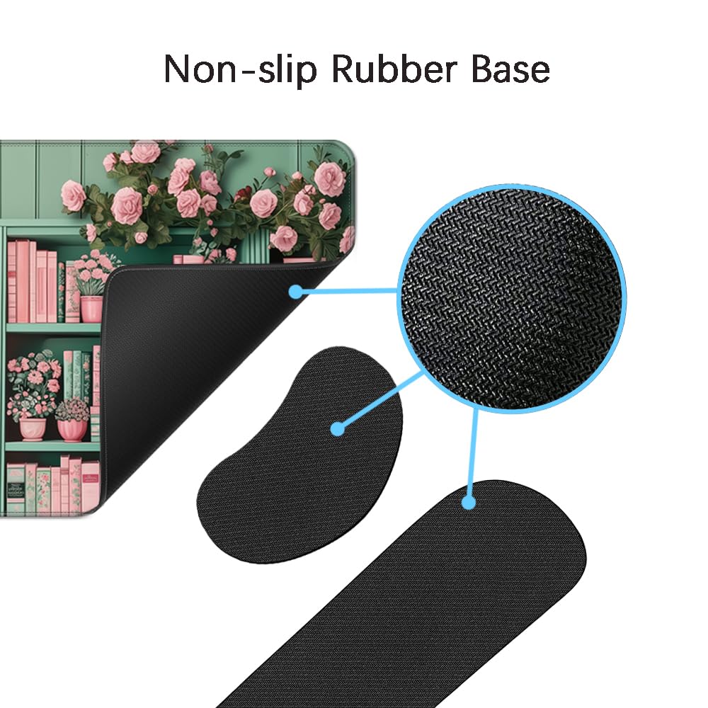 MIBITRI Keyboard Mouse Pad Set, Extended Gaming Mouse Pad+Ergonomics Keyboard Wrist Rest Support