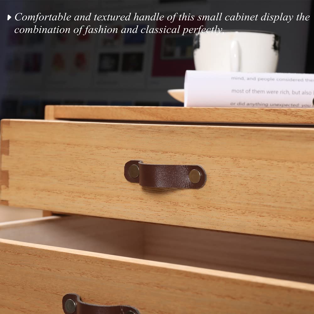 DDYURI Wooden Desk Organizer with 2 Drawers - Desktop Storage Drawers for Office Supplies File