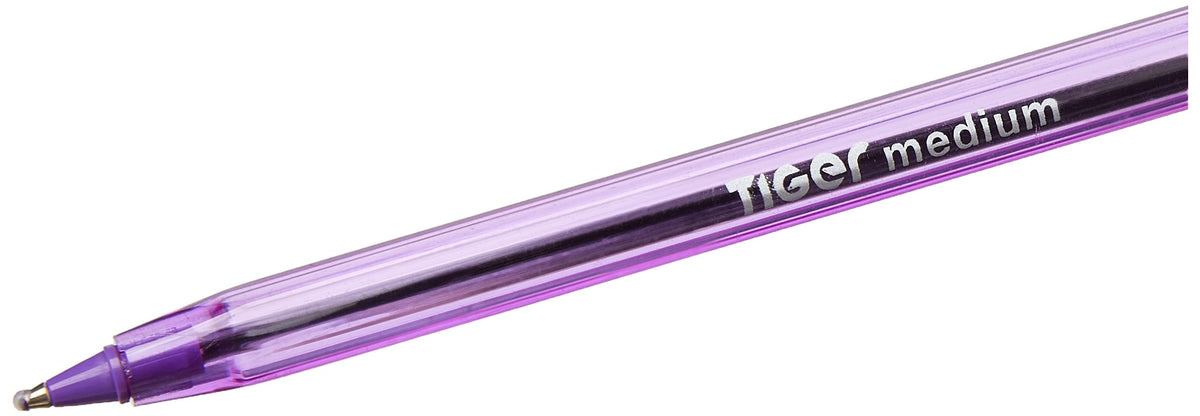Tiger Stationery 301949 Ultra-Glide Ballpoint Pen - Purple (Pack of 50)