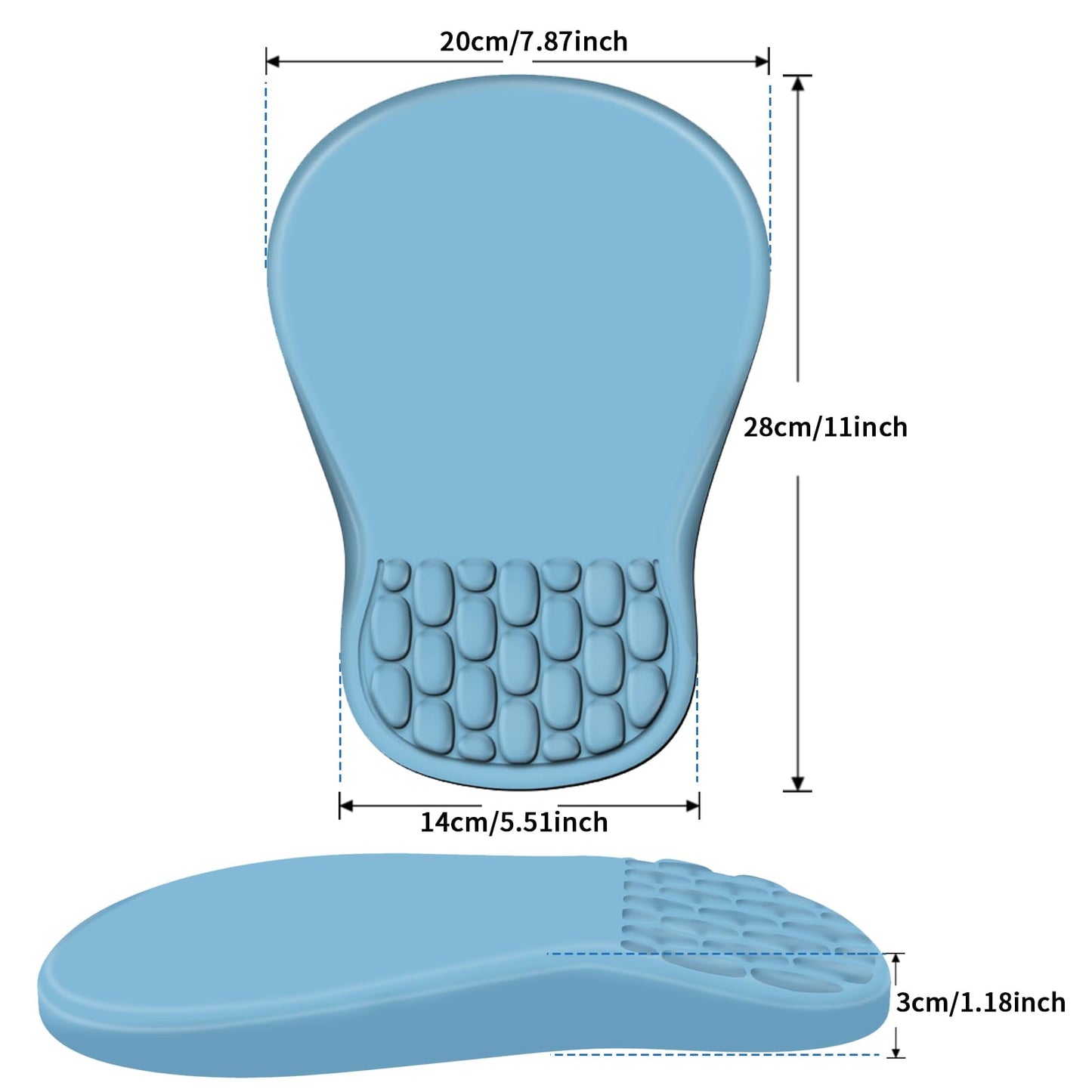 YIWEI Ergonomic Mouse Pad with Wrist Rest for Carpal Tunnel Pain Relief