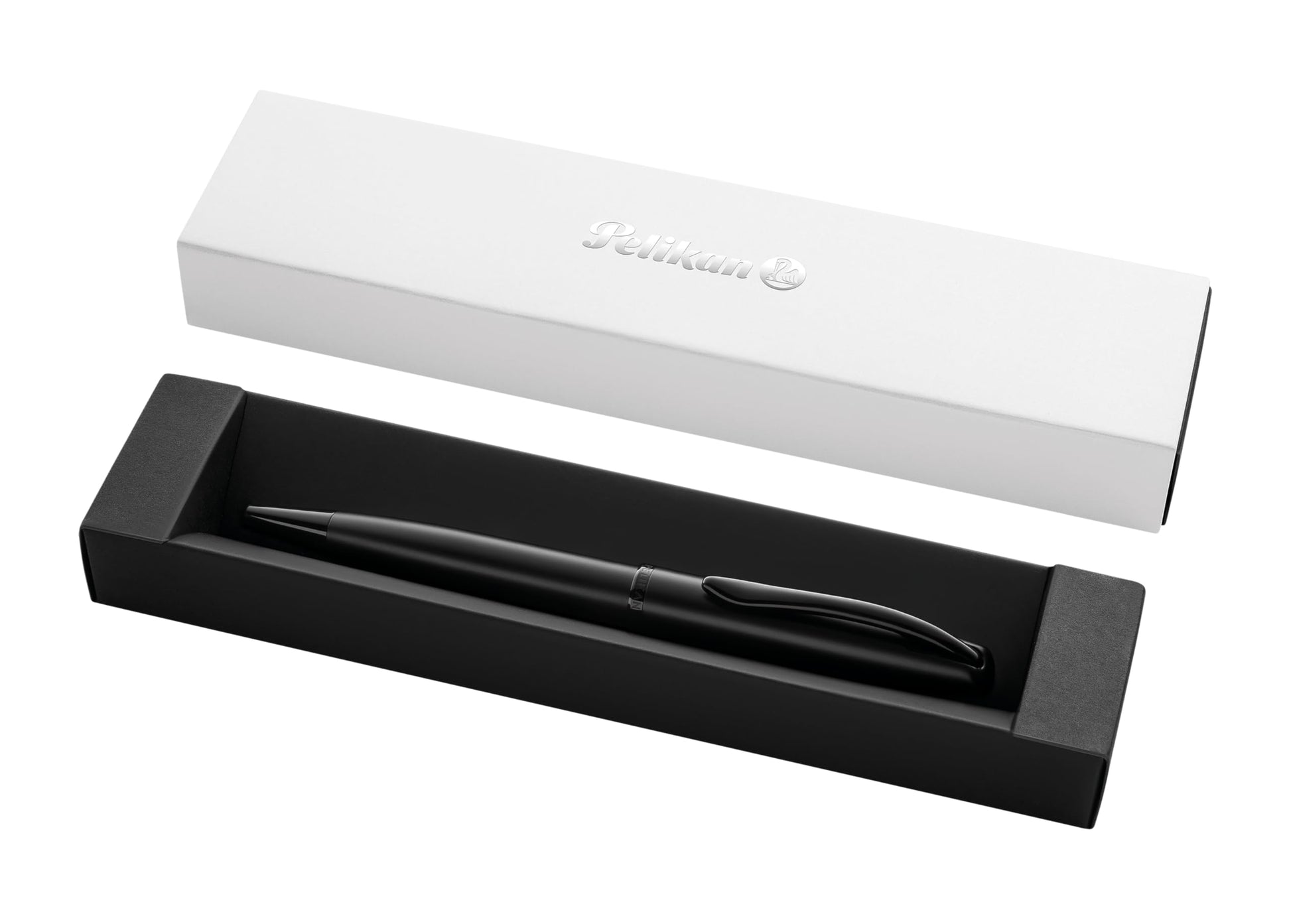 Pelikan Jazz Noble Ballpoint Pen Carbon (Black), Right Handed and Left-Handed Users, Elegant Metal