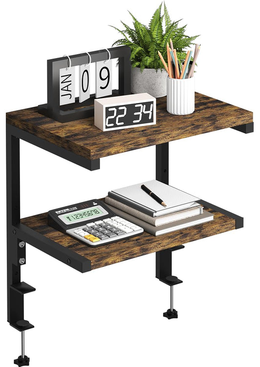 Mondazie 2-Tier Adjustable Desk Shelf Organization, Black