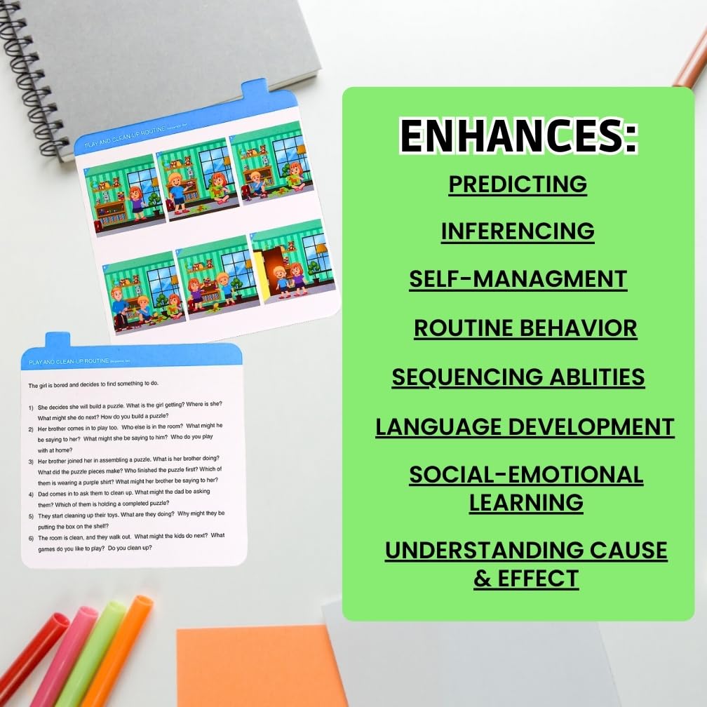 Sequencing Daily Routine Conversation Cards | Learning Material for Social Skills & Emotional