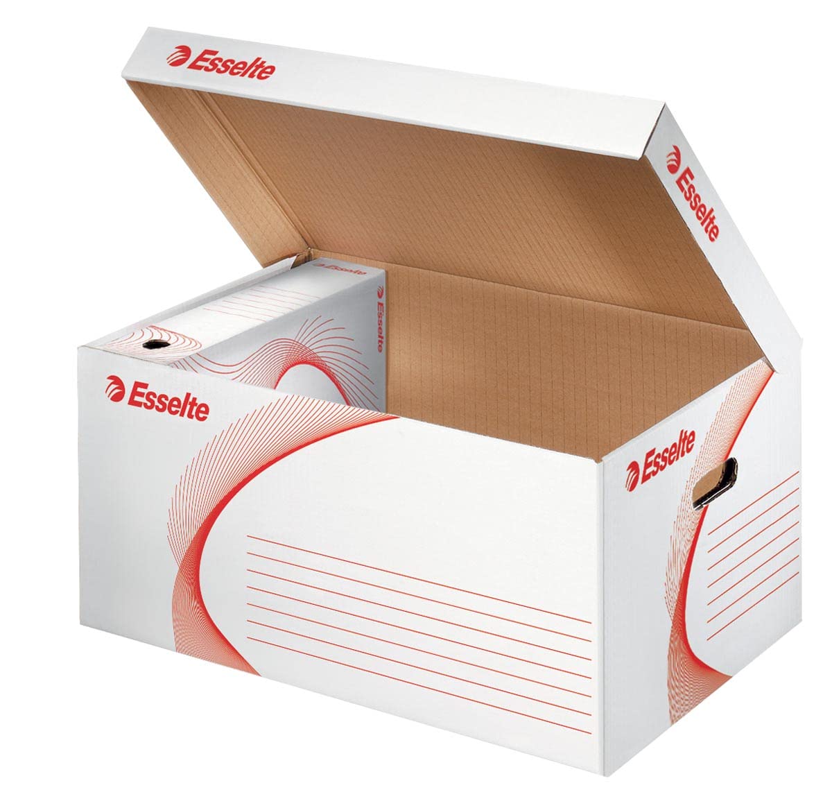 Esselte 6x80mm or 5x100 mm Standard Storage and Transportation Box, White