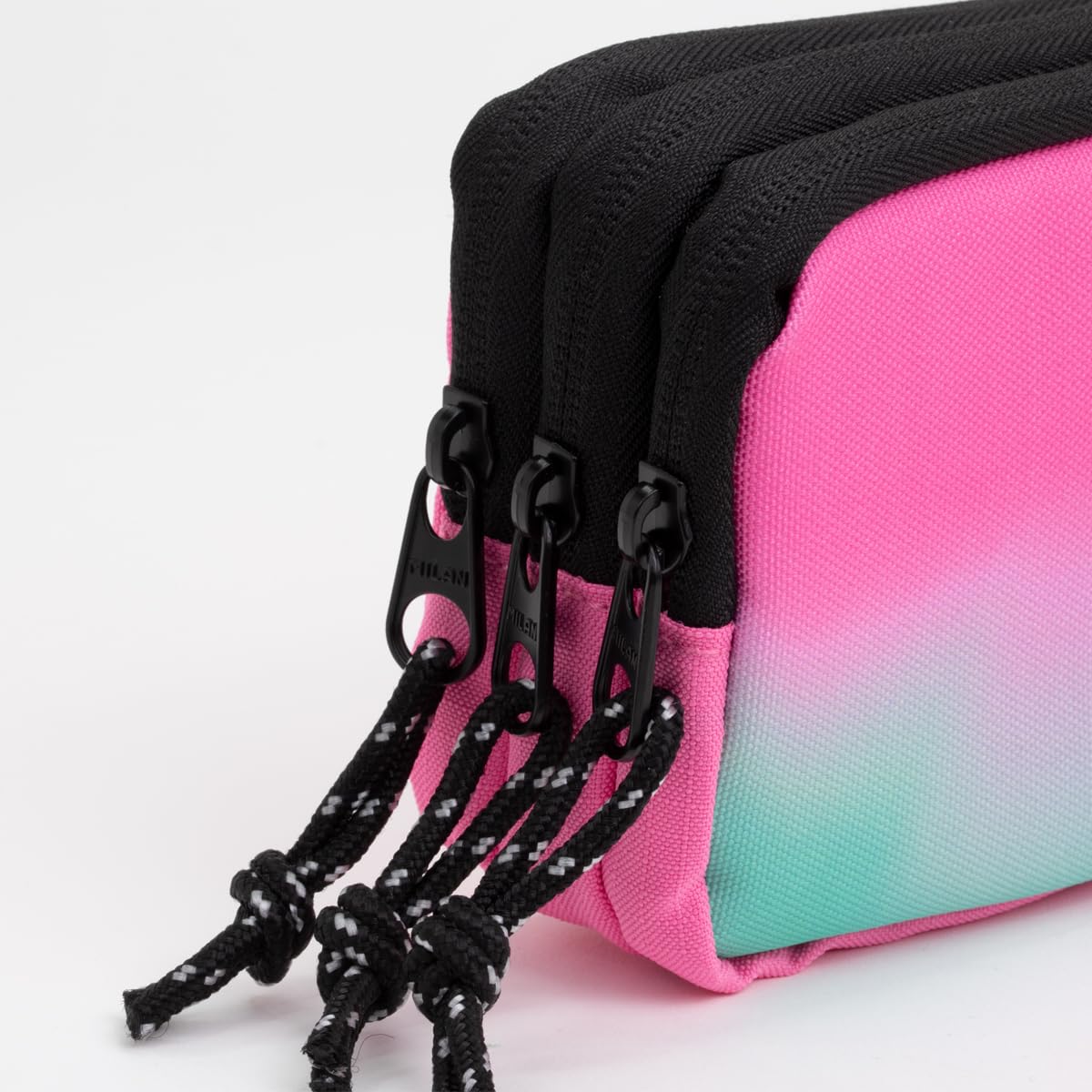 Milan Pencil Case 3 Zippers Sunset, Pink ®