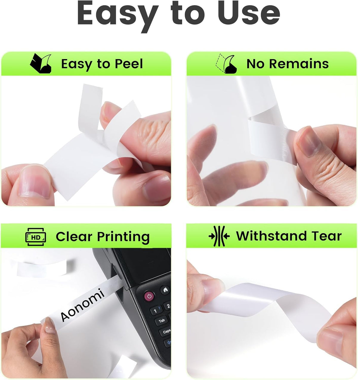 18mm 0.7 Laminated White Tape Replace for Brother Label Maker Tape TZe-241