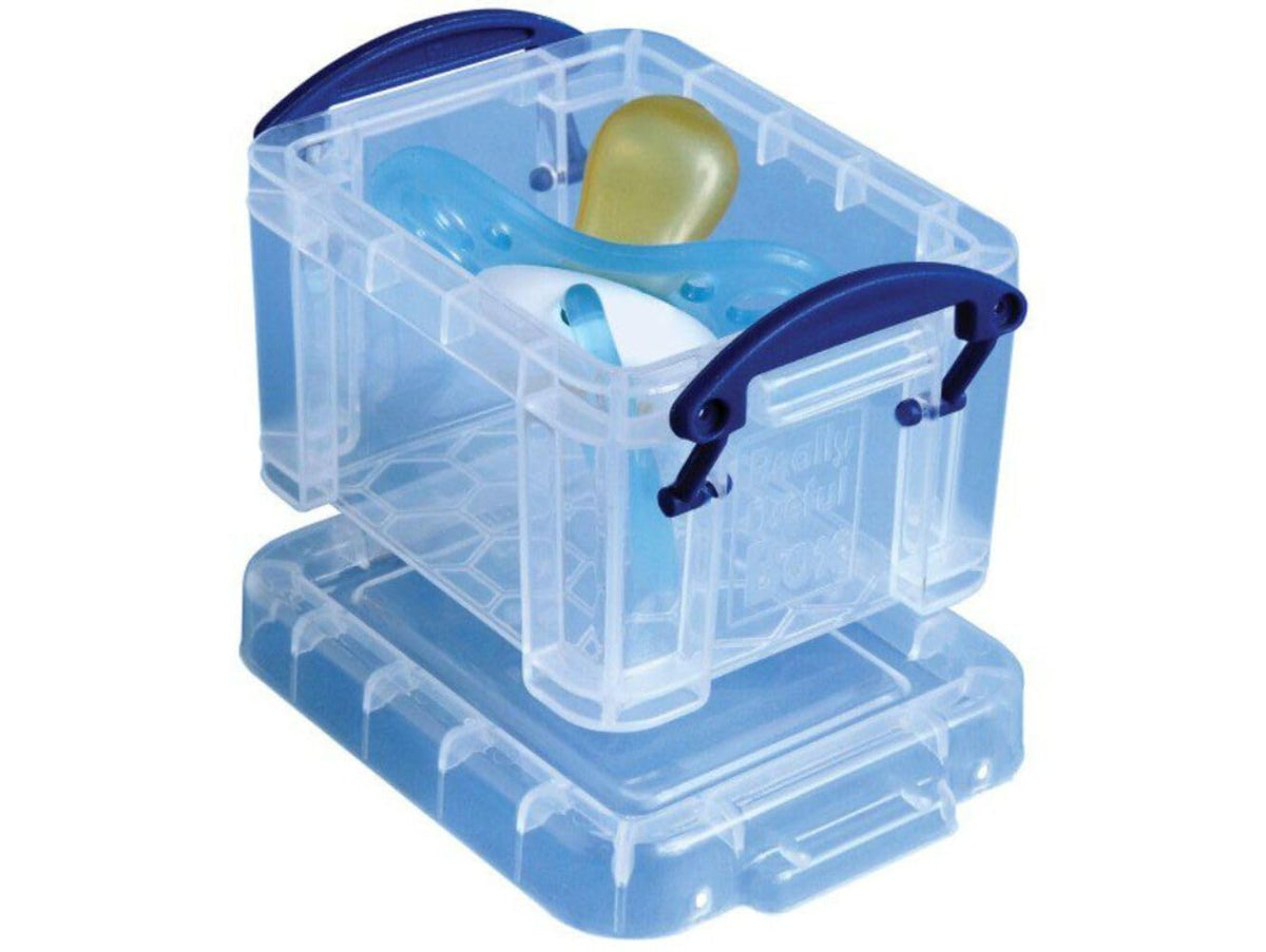 Really Useful Box Plastic Storage 0.14 Litre Clear (Pack of 10)