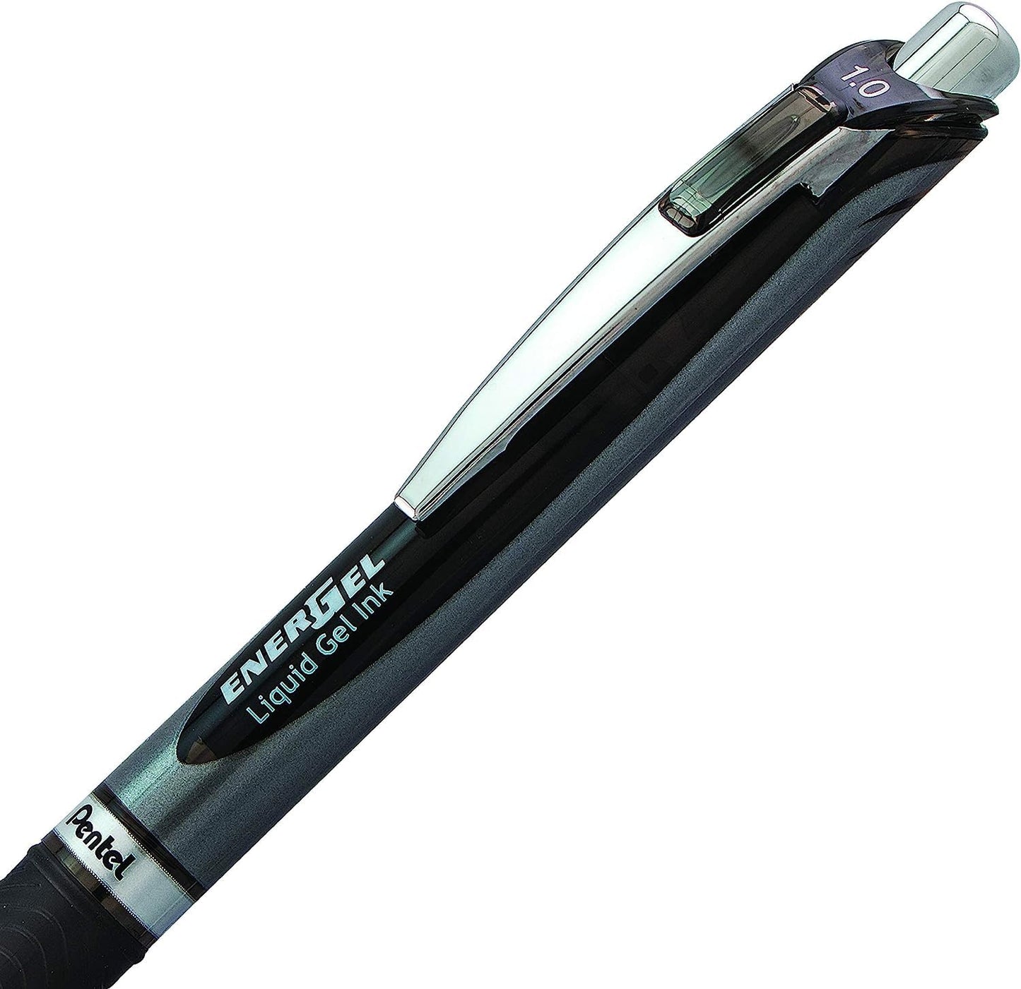 Pentel Energel RTX Retractable Liquid Gel Pen, 1.0mm, Metal Tip, Pack of 12