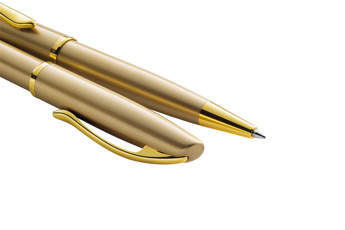 Pelikan Jazz Noble Ballpoint Pen Gold Right Handed Left Handed Elegant Metal Ballpoint Pen in