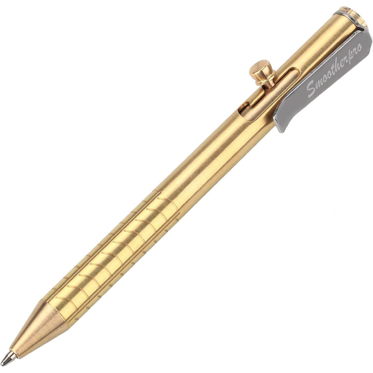 SMOOTHERPRO Solid Brass Bolt Action Pen，Compatible with Parker Refill