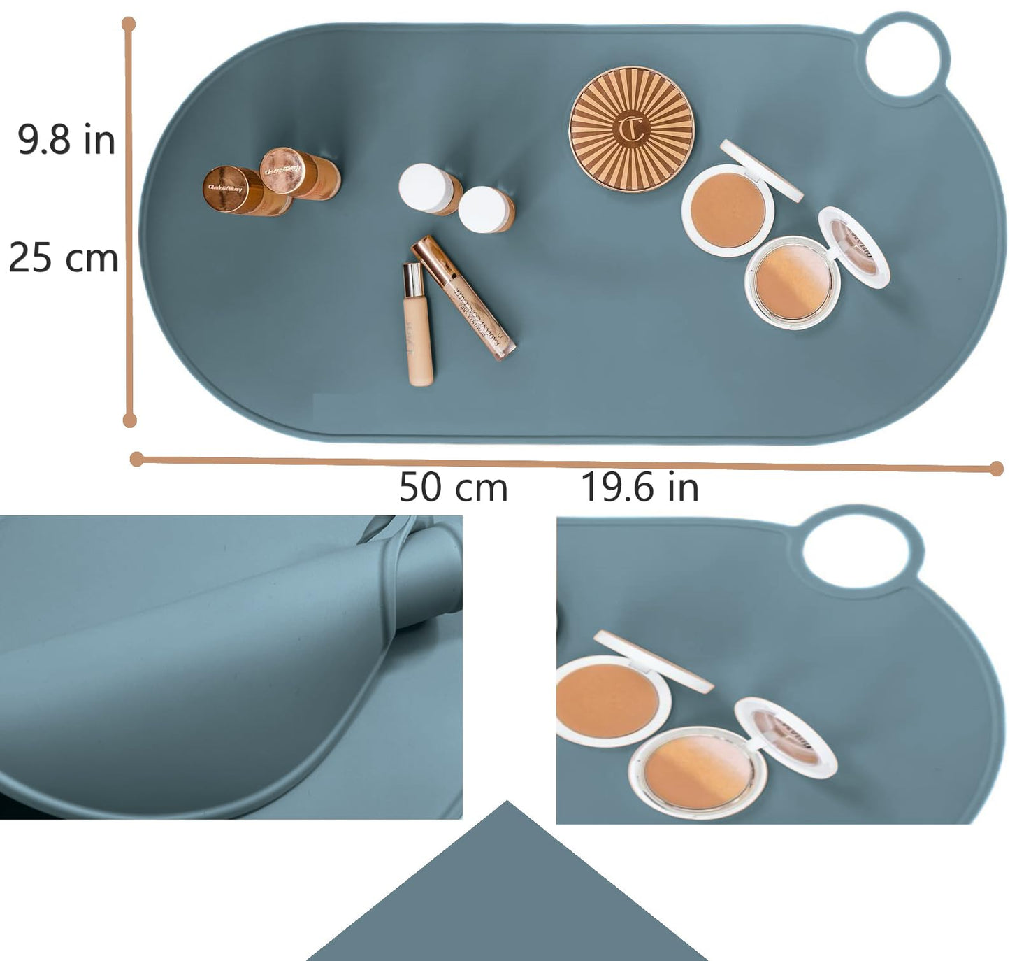 Durable Silicone Vanity Makeup Mat - Heat Resistant, Portable, and Protective | Perfect for Travel