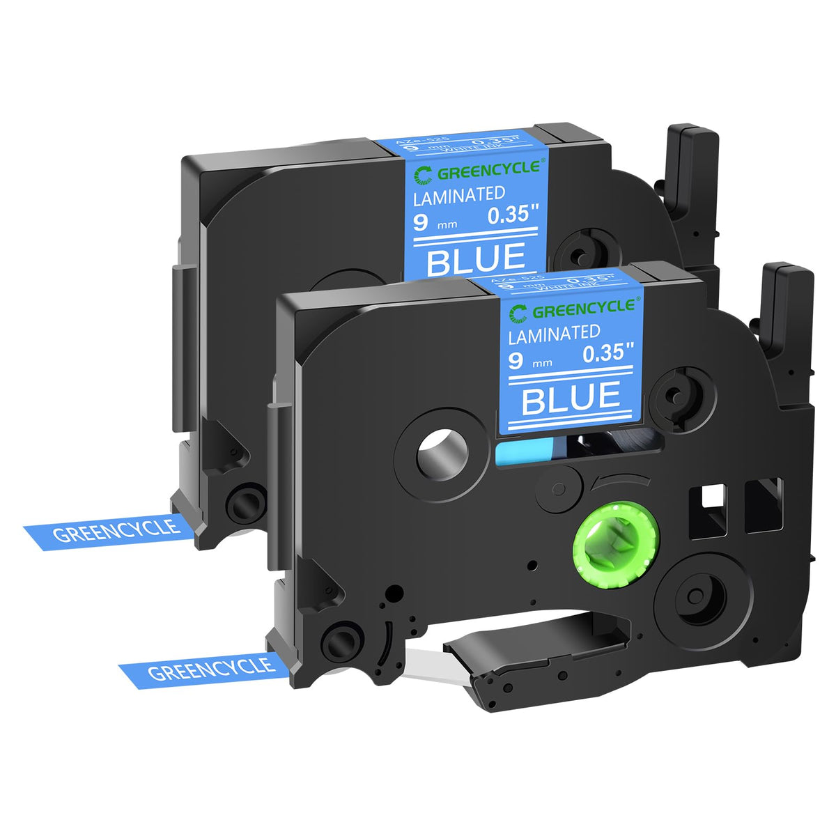 GREENCYCLE Compatible for Brother P-Touch Label Tape TZe-525 9mm 0.35" Laminated Blue TZe525 TZ-525