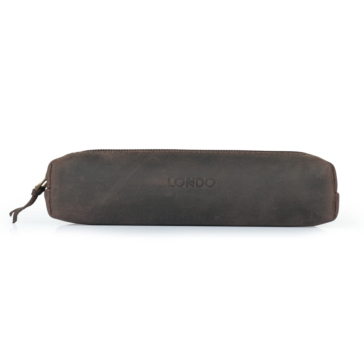 Londo Genuine Leather Zipper Pen, Pencil & Cosmetic Case