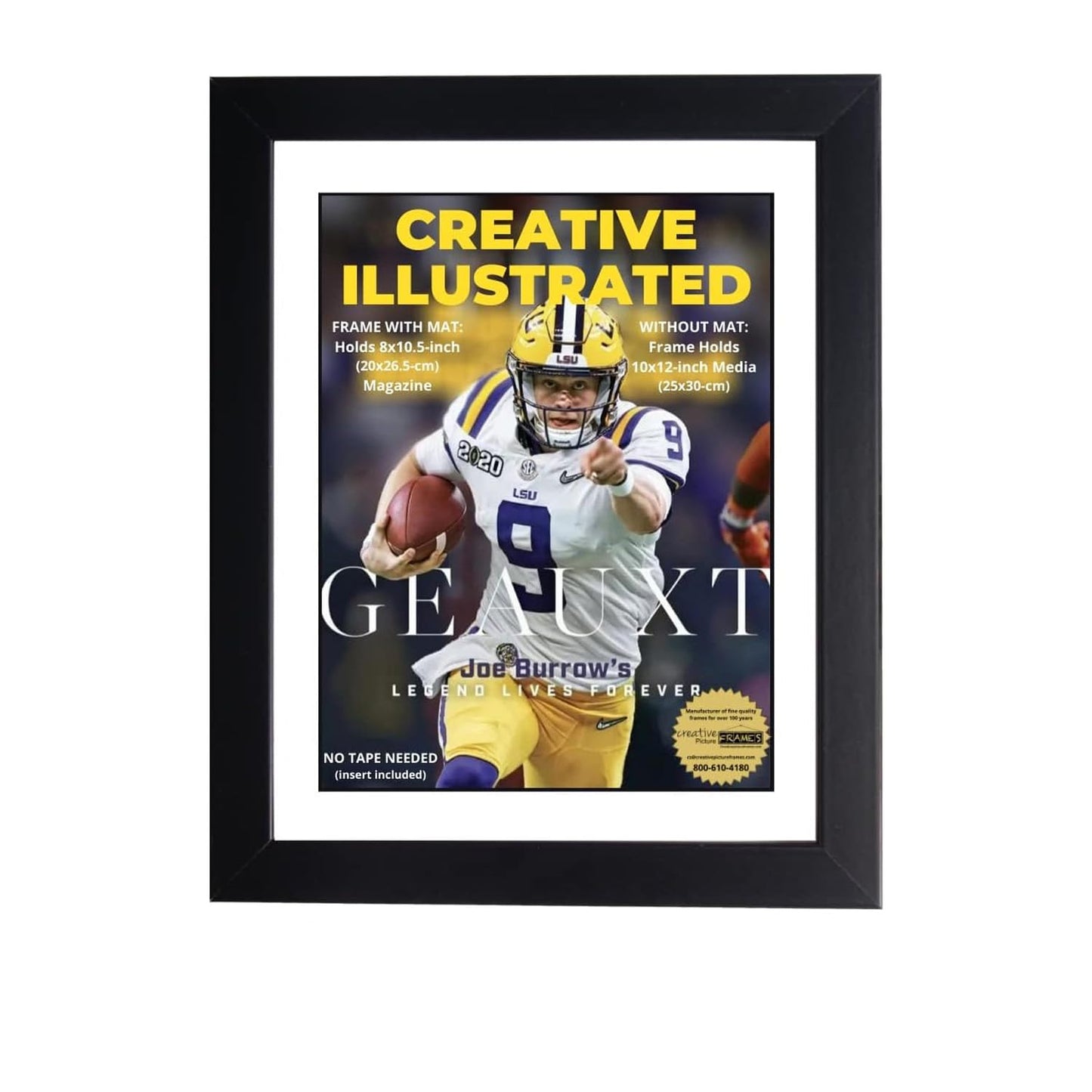 Creative Picture Frames 8 x 10.5 Magazine Frame with Full-Strength Glass, Holds Up To A 1/4" Thick