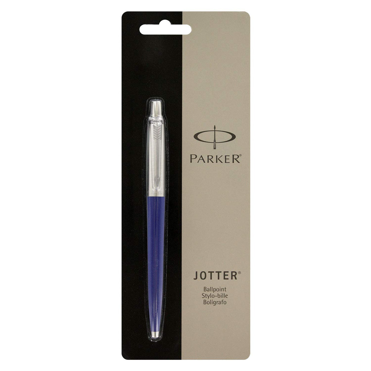 Parker Jotter 3 Colours - 1 Black + 1 Blue + 1 Red Ballpoint Pen 1.0mm, Medium Point, Black Ink