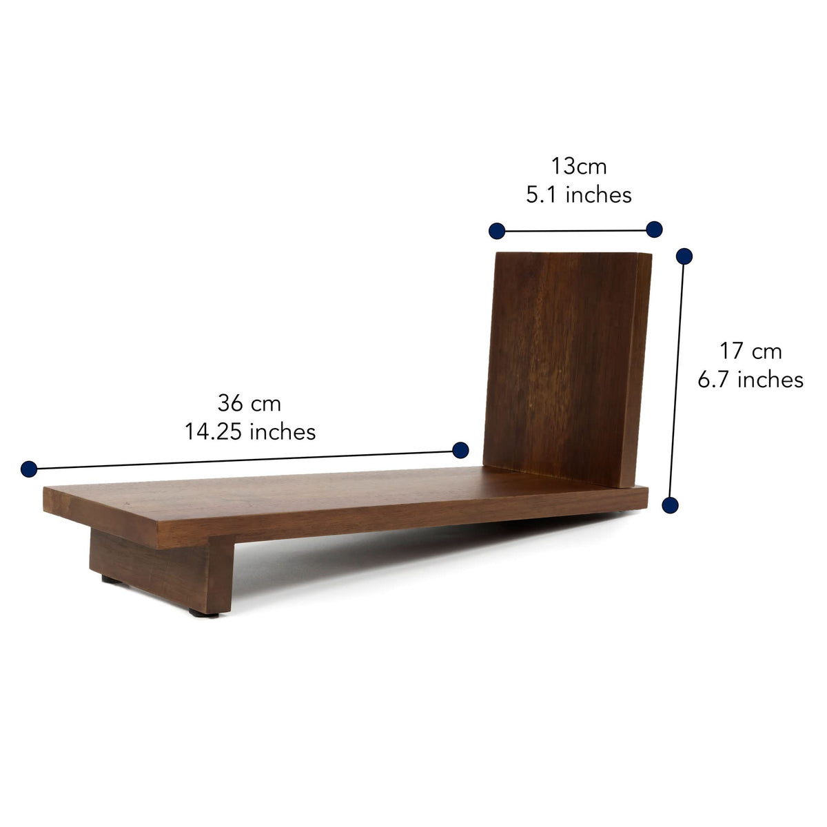 S&A WOODCRAFT Desktop Wood Bookshelf Wooden Bookend, Acacia Desk Organizer Shelf and Display Rack