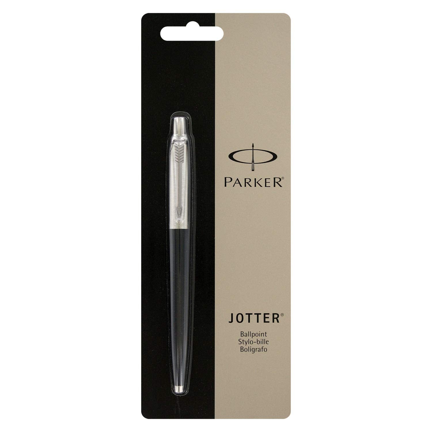 Parker Jotter 3 Colours - 1 Black + 1 Blue + 1 Red Ballpoint Pen 1.0mm, Medium Point, Black Ink