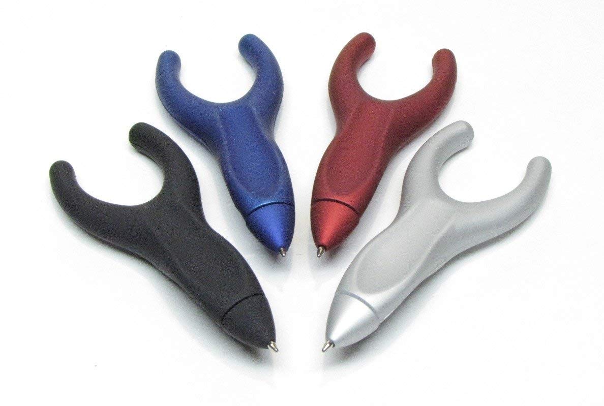 Penagain Ergosof, Ballpoint Pen, Set of 4 Colors: Black, Silver, Red and Blue (Individually