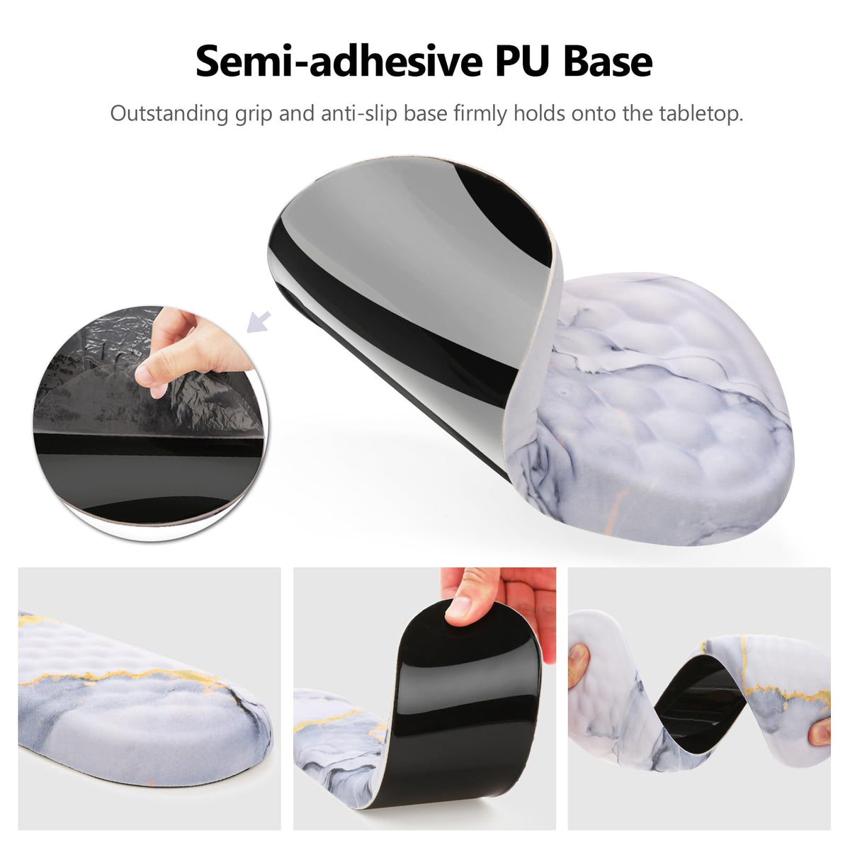 Laokiiy Ergonomic Mouse Pad with Wrist Support and Keyboard Wrist Rest Set