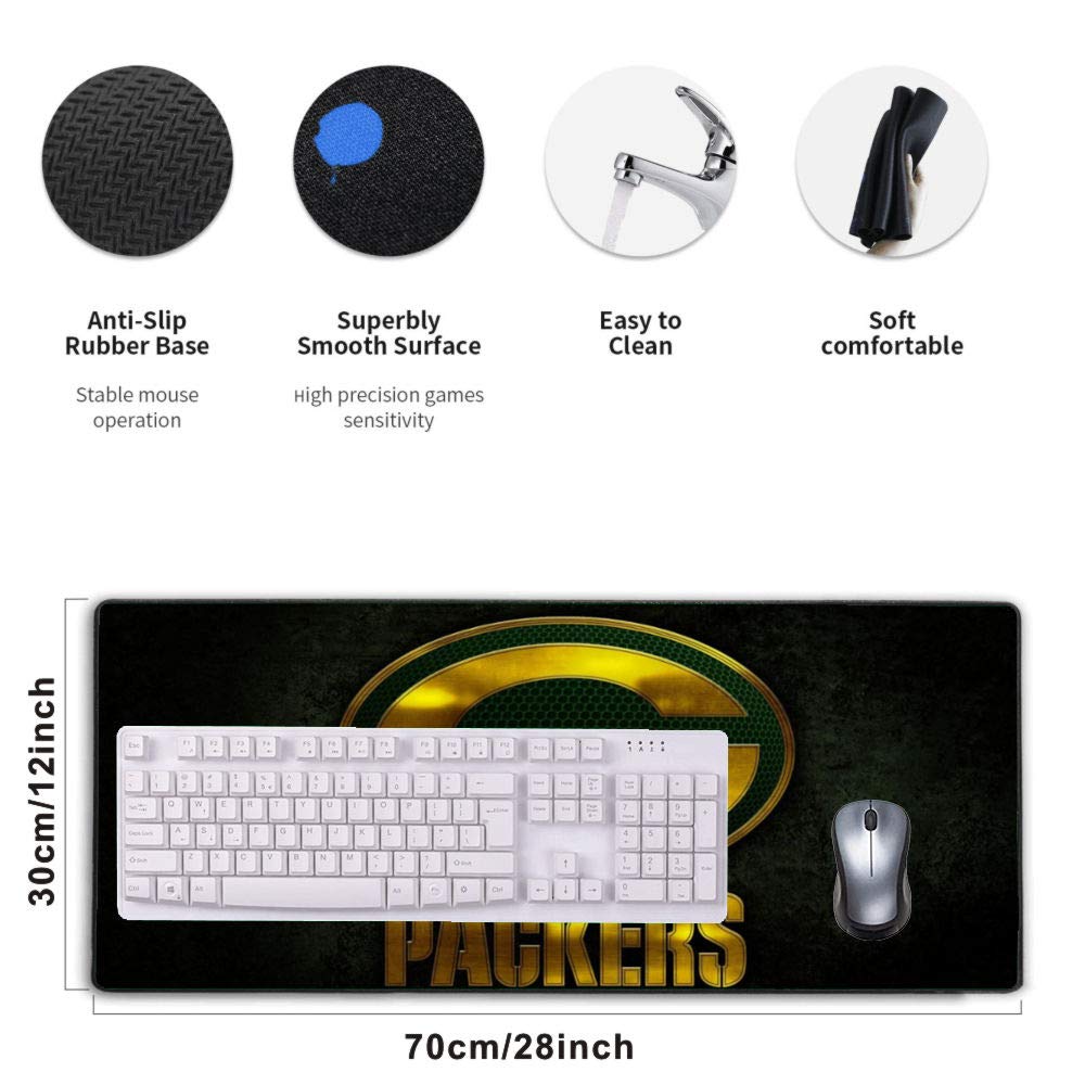 Large Gaming Mouse Pad,Stitched Edges Extended Mousepad with Non-Slip Rubber Base for Laptop