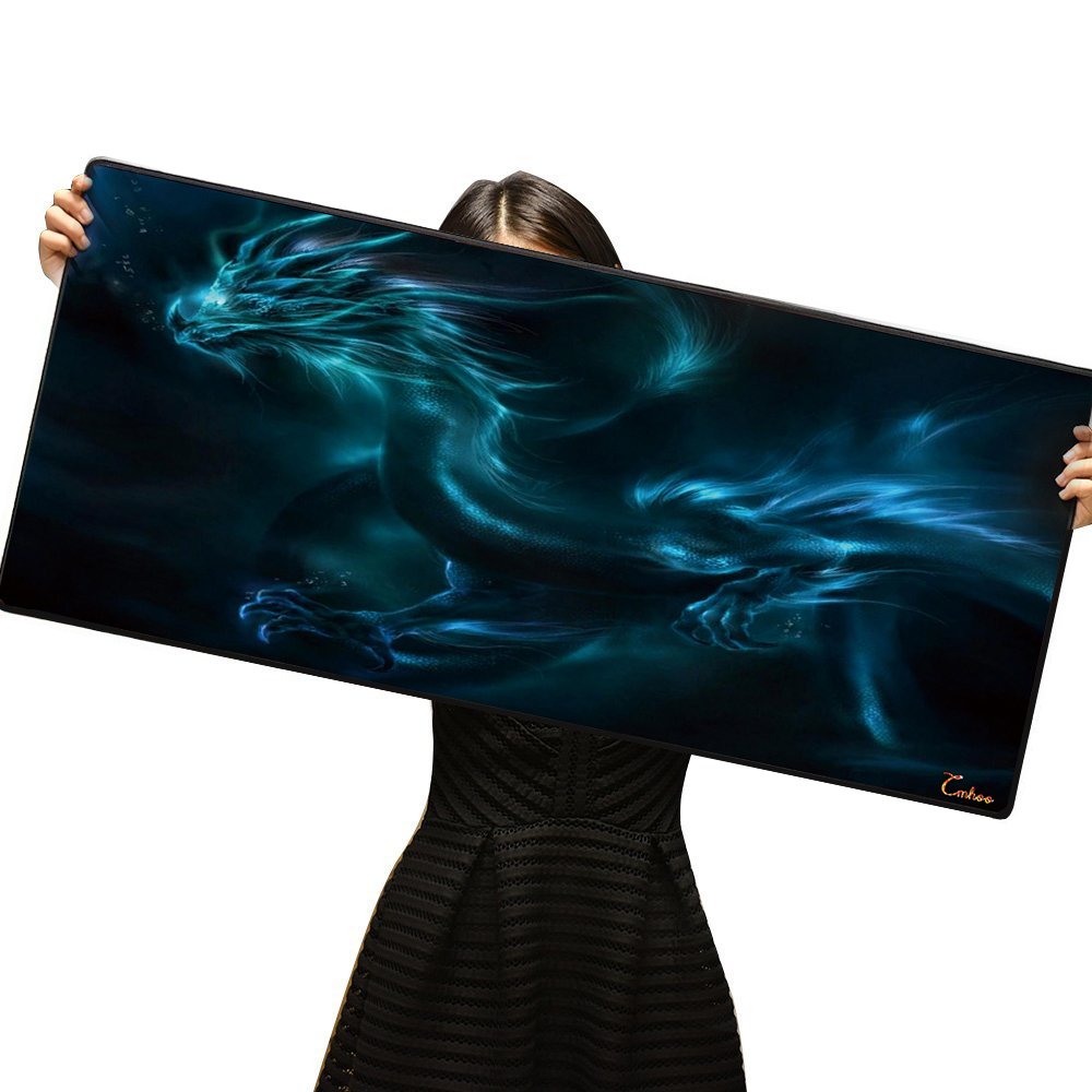 Cmhoo XXL Professional Large Mouse Pad & Computer Game Mouse Mat (35.4x15.7x0.1IN, Dragon)