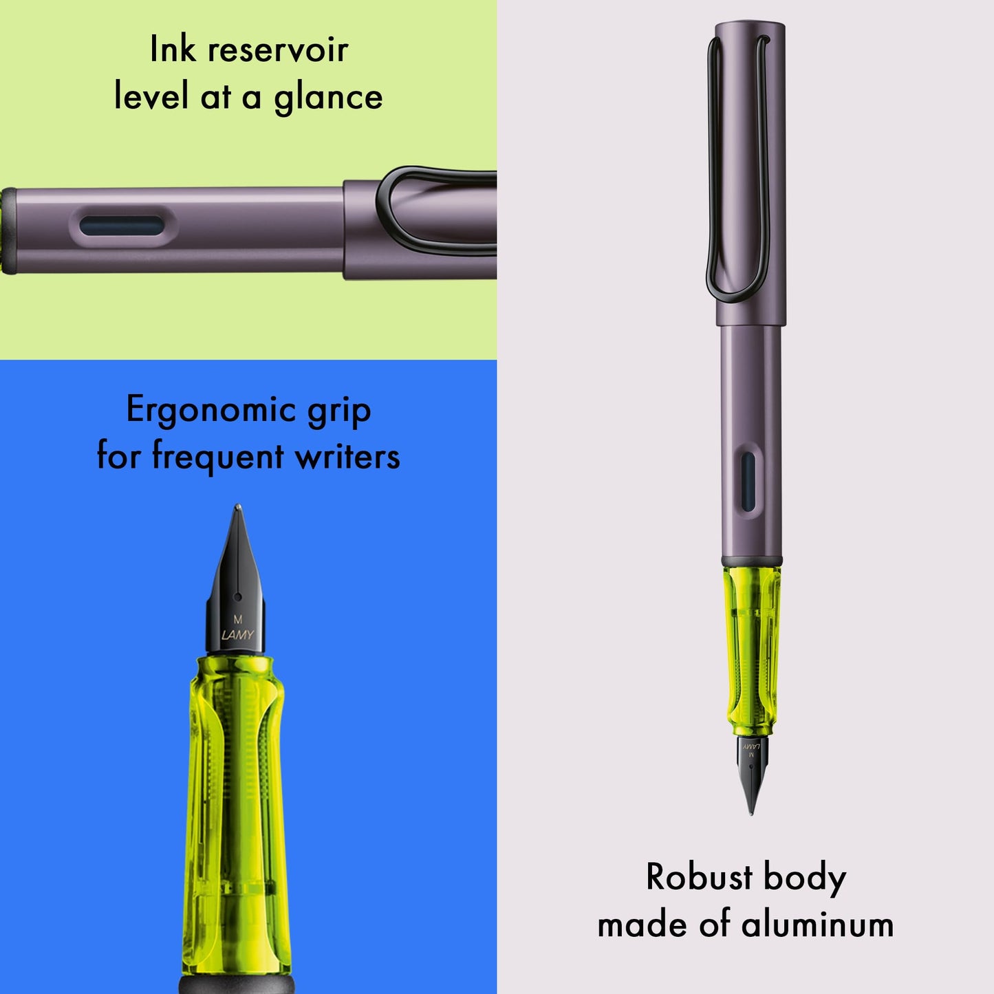 LAMY AL-star aubergine - Fountain Pen with ergonomic grip & polished steel nib in size M