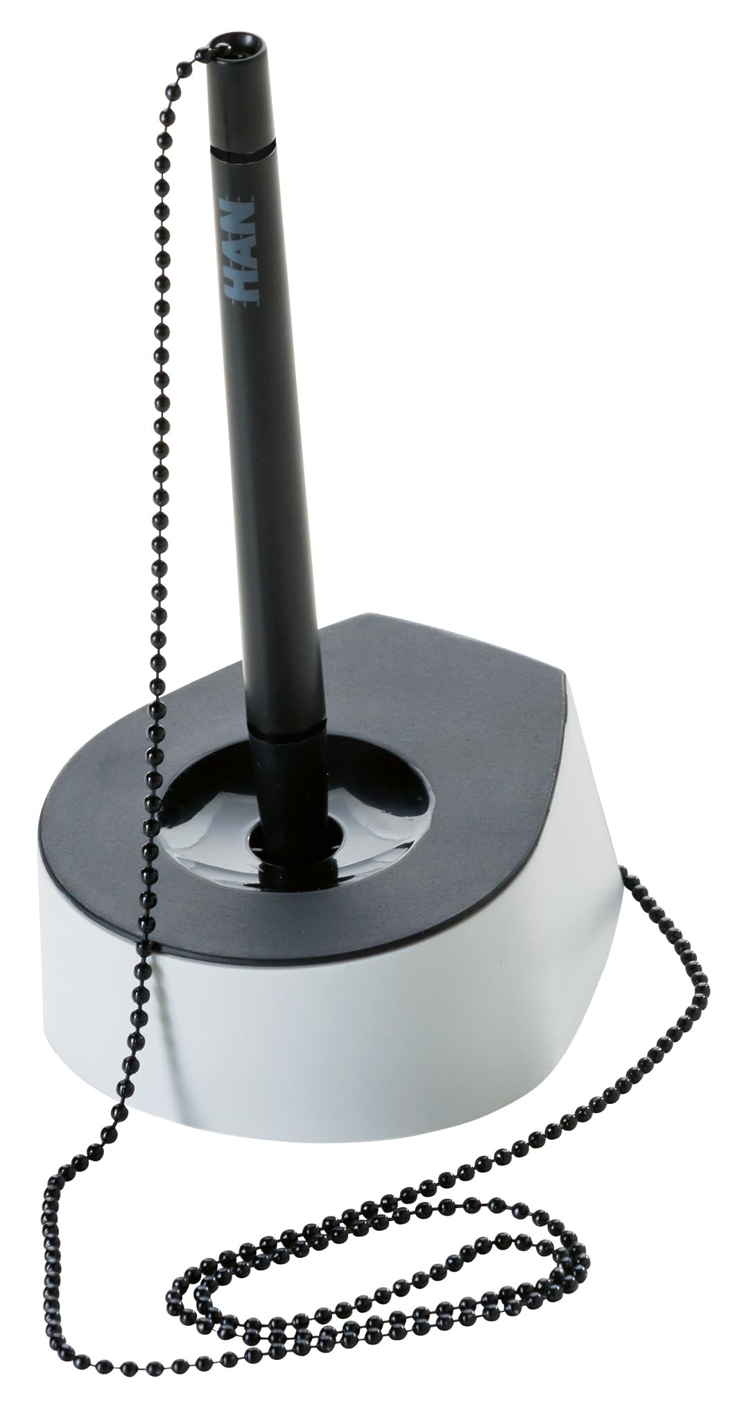 HAN 1770-31, SALSA Pen holder. Elegant, stylish and with robust metal chain, black/light-grey