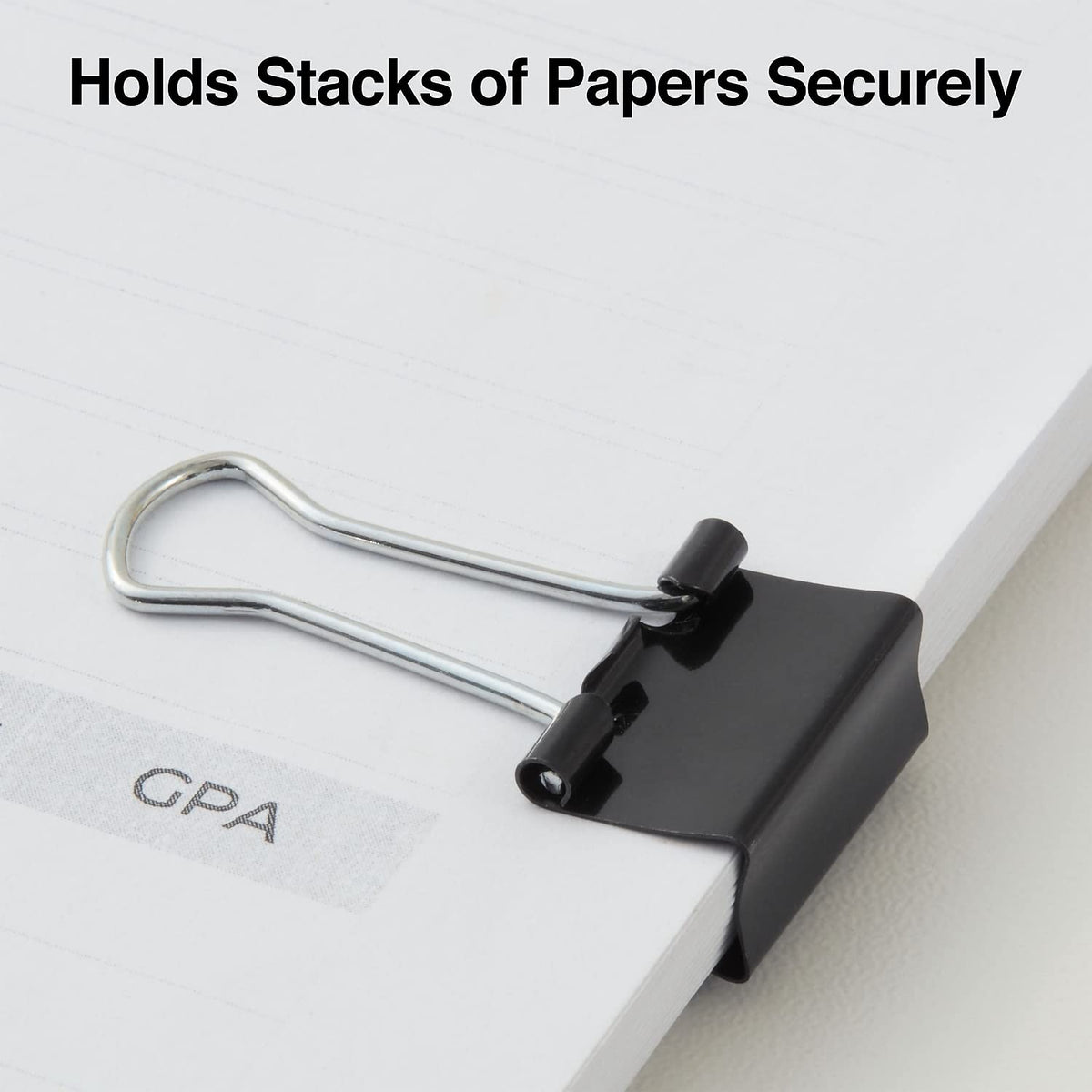 Staples Binder Clips, Small 0.75 in Width, Black, 120-Pack