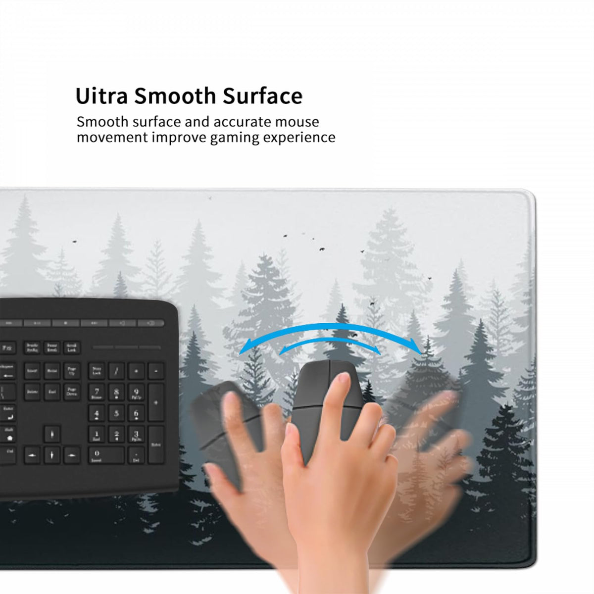 3XL Huge Mouse Pads Oversized (48''x24''),Gaming Mouse Mat Forest