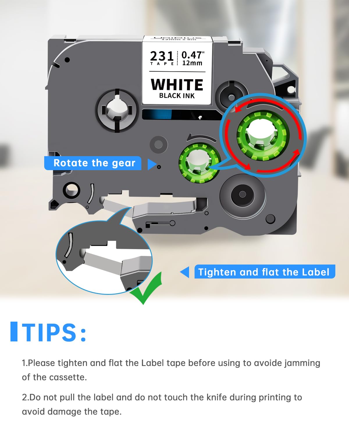 UniPlus Compatible for P Touch TZ Label Tape TZe-231 131 431 531 631 731