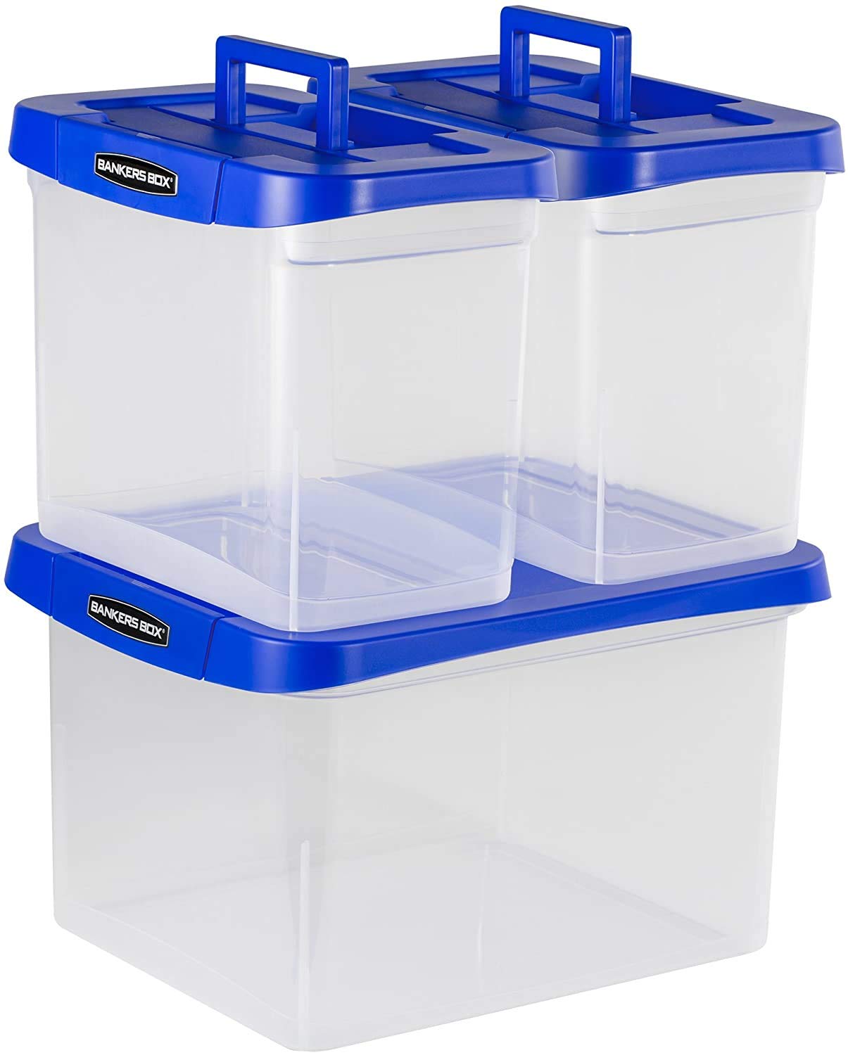 Bankers Box Heavy Duty Portable Plastic File Box with Hanging Rails, Letter, 1 Pack (0086304)