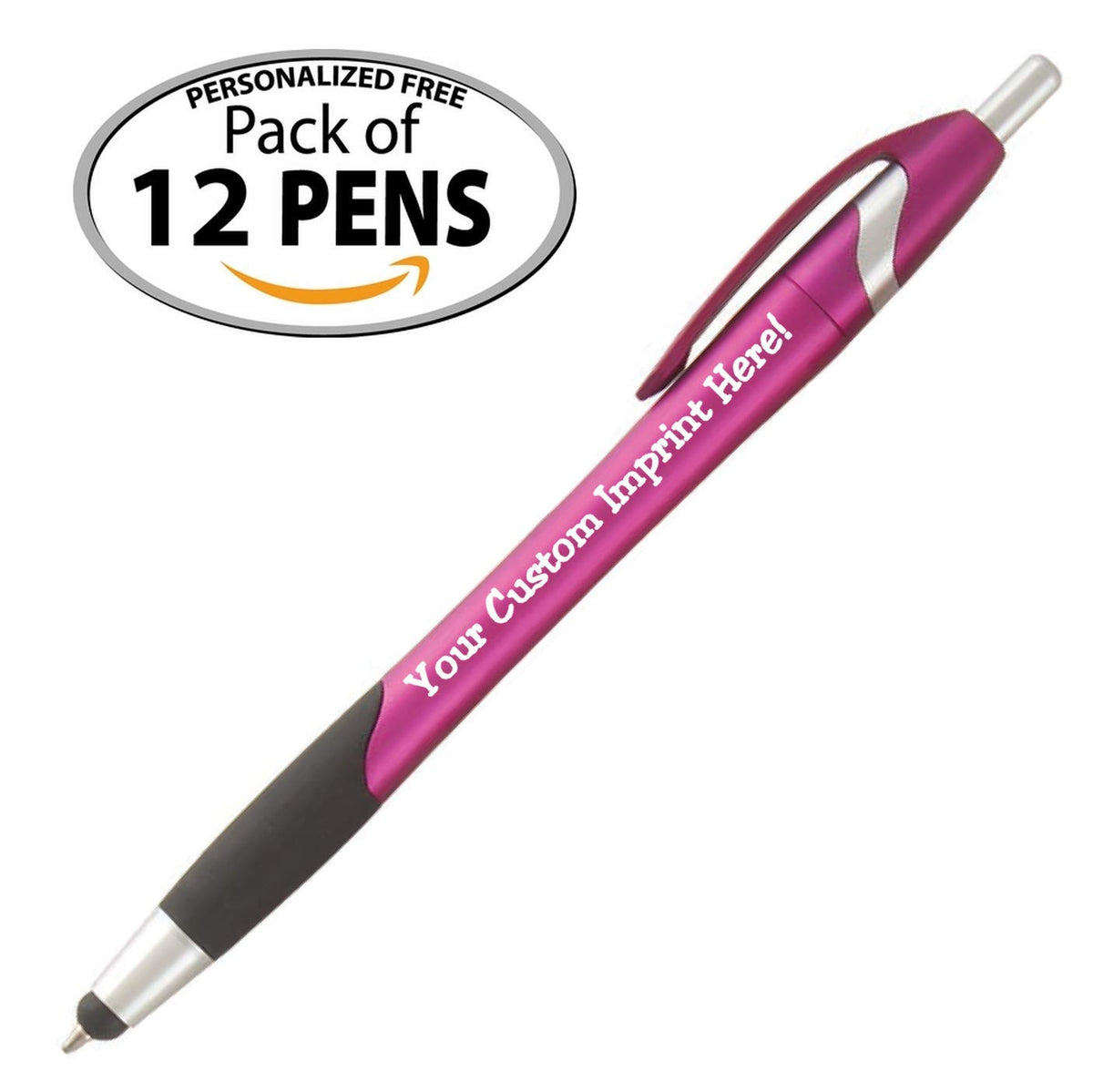 Express Pencils Personalized Pen w Stylus - The Glide Click action Custom - Black writing ink